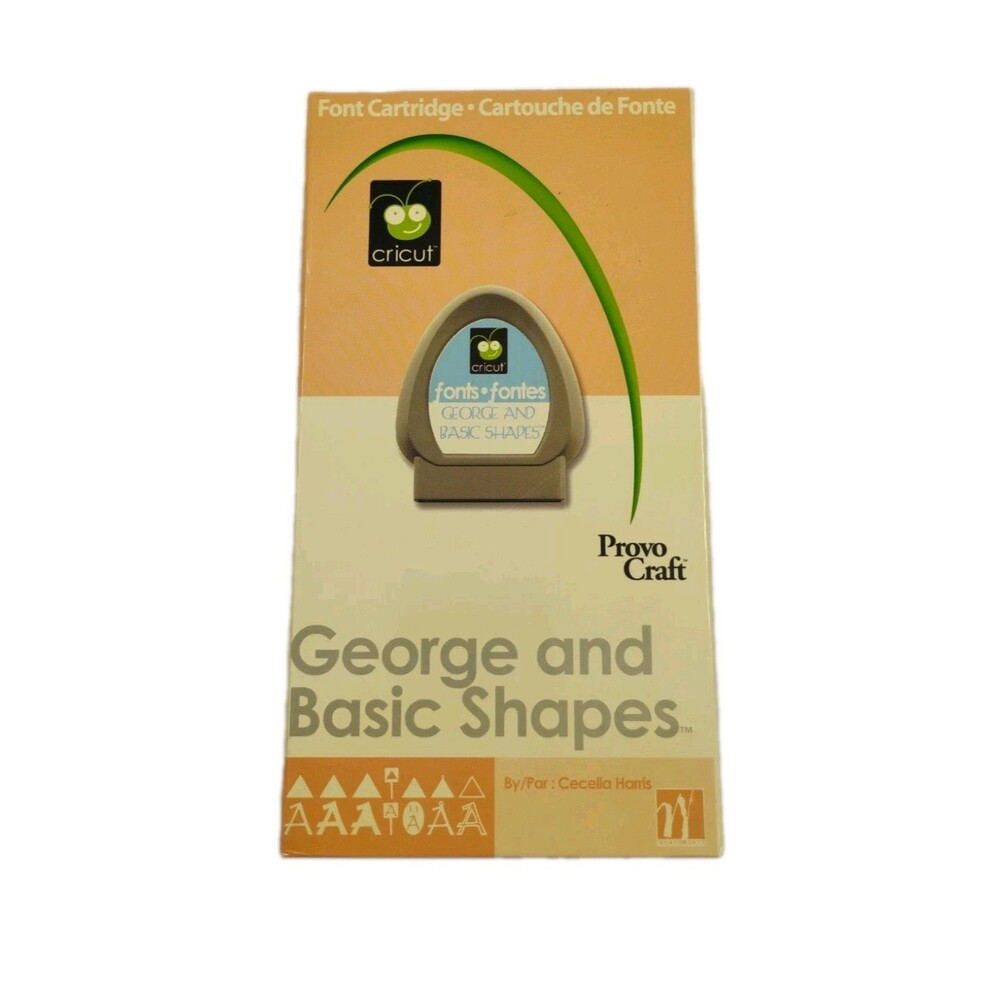 Cricut Font Cartridge George And Basic Shapes Complete Used